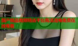 国产精品视频精选平台高清流畅免费在线观看