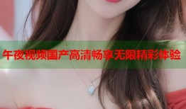 午夜视频国产高清畅享无限精彩体验
