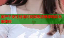 国产午夜在线福利视频高清畅享精彩无限体验